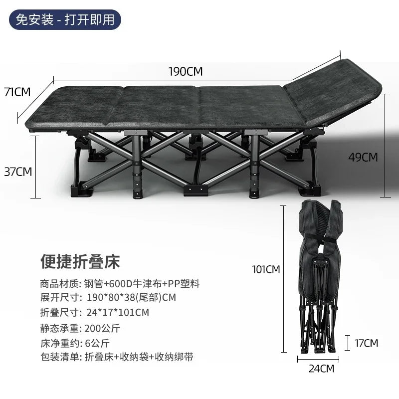 Space Saving Single Bed Frames Lazy People Balcony Siesta Foldable Bed Outdoors Balcony Minimalism Base De Cama Home Furniture
