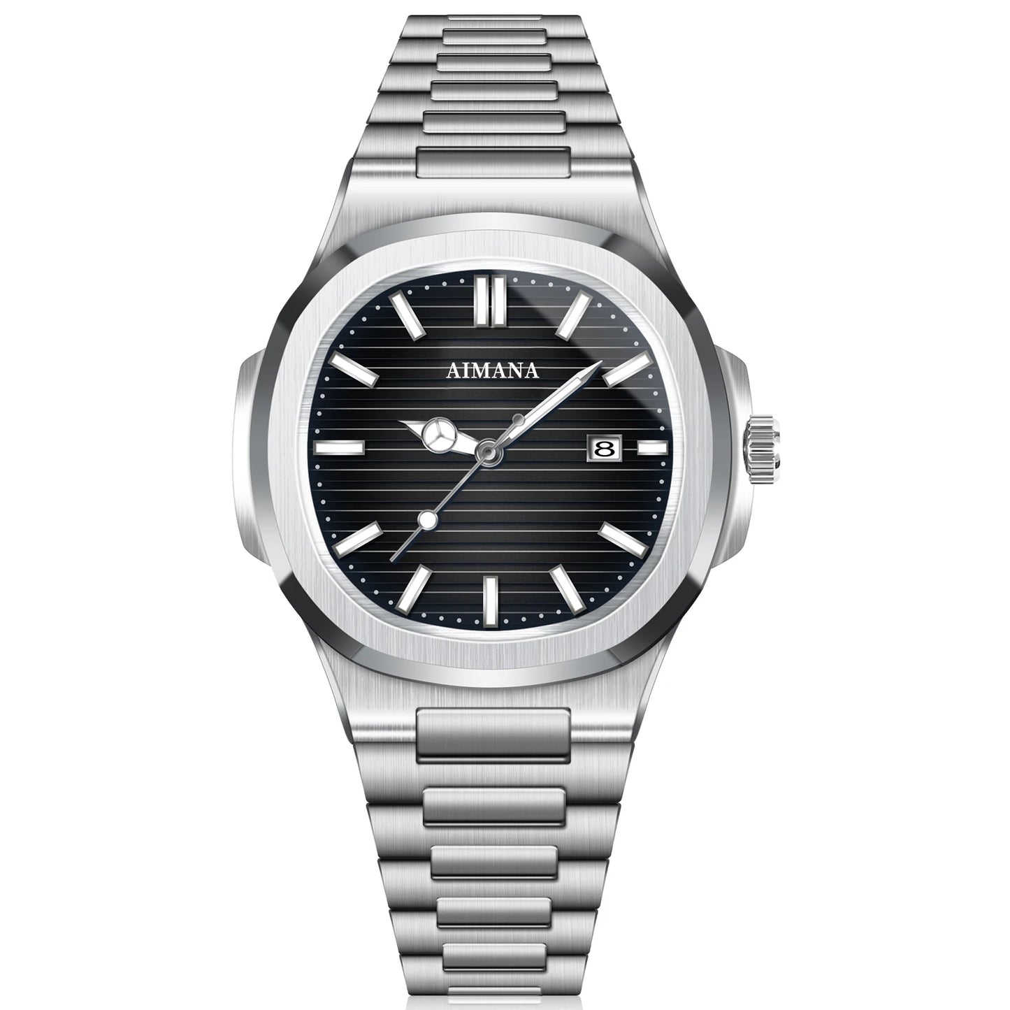AIMANA Men's Watch Casual Fashion Digital Display Quartz Wristwatch for Men