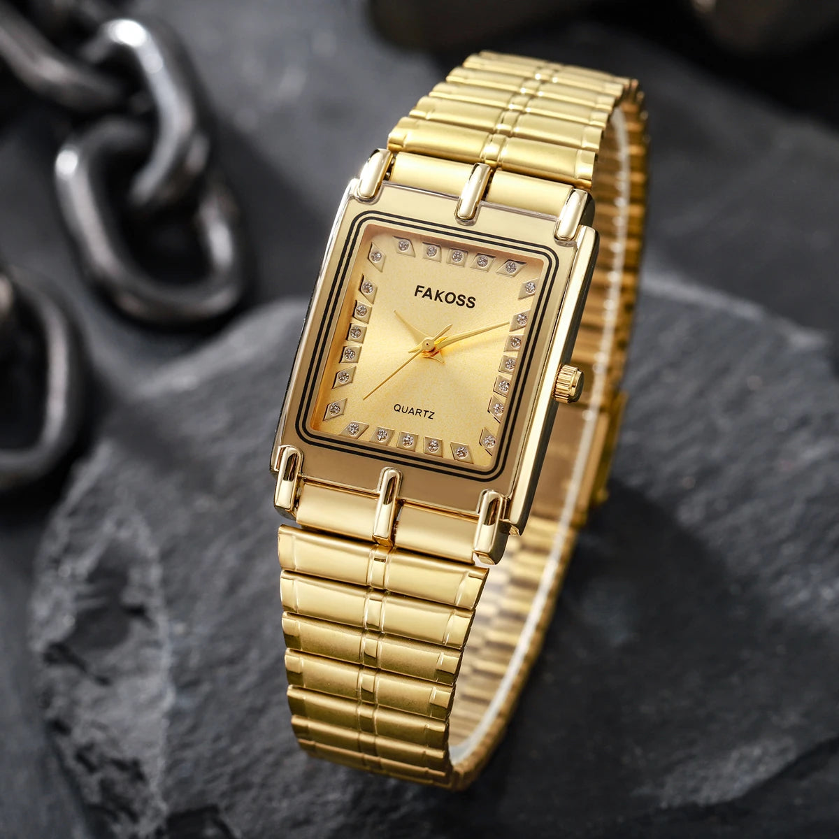 Men's Square Watches 2025 Top Brand Luxury Gold Male Stainless Steel Quartz Watch for Men Wrist Watch Relogio Masculino