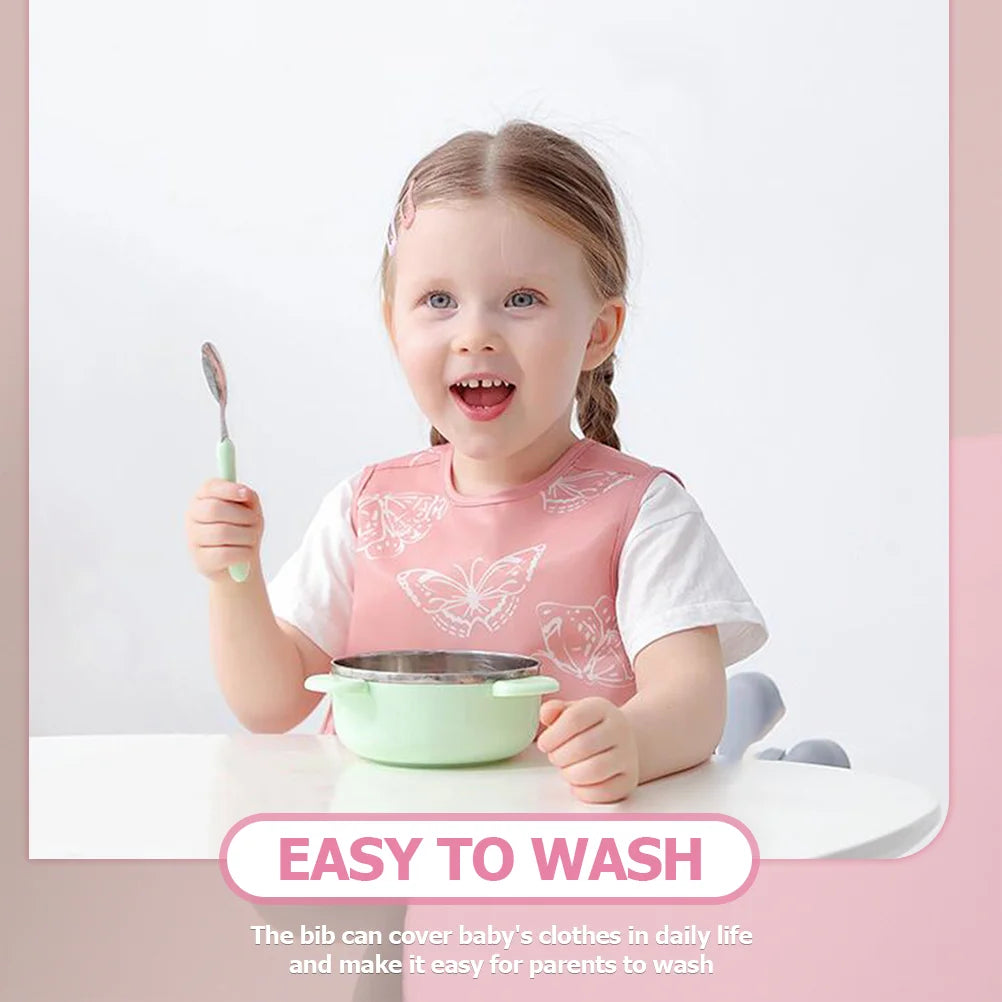 Sleeveless Waterproof Bib For Toddler Kids Meal Time Eating Apron Burp Cloth Baby Bibs Baby Apron Kids Meal Bib Toddler Eating