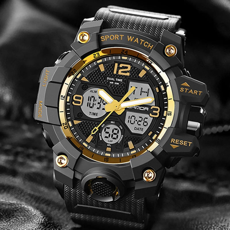 Men's Watches Top Brand Luxury 5ATM Waterproof Sport Military Wristwatch Quartz Watch for Men Clock Relogio Masculino 6024