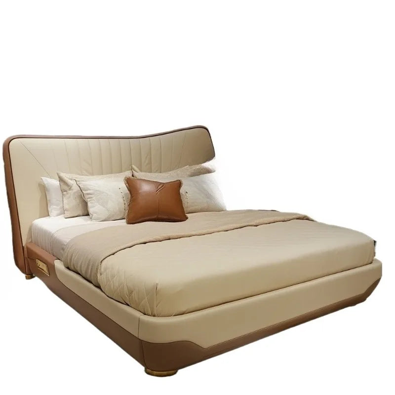 Fashionable King Size Bed Frame Luxury Designr Dream Bedroom Cozy Large Sleeping Area Perfect Restful Nights Home Decoration