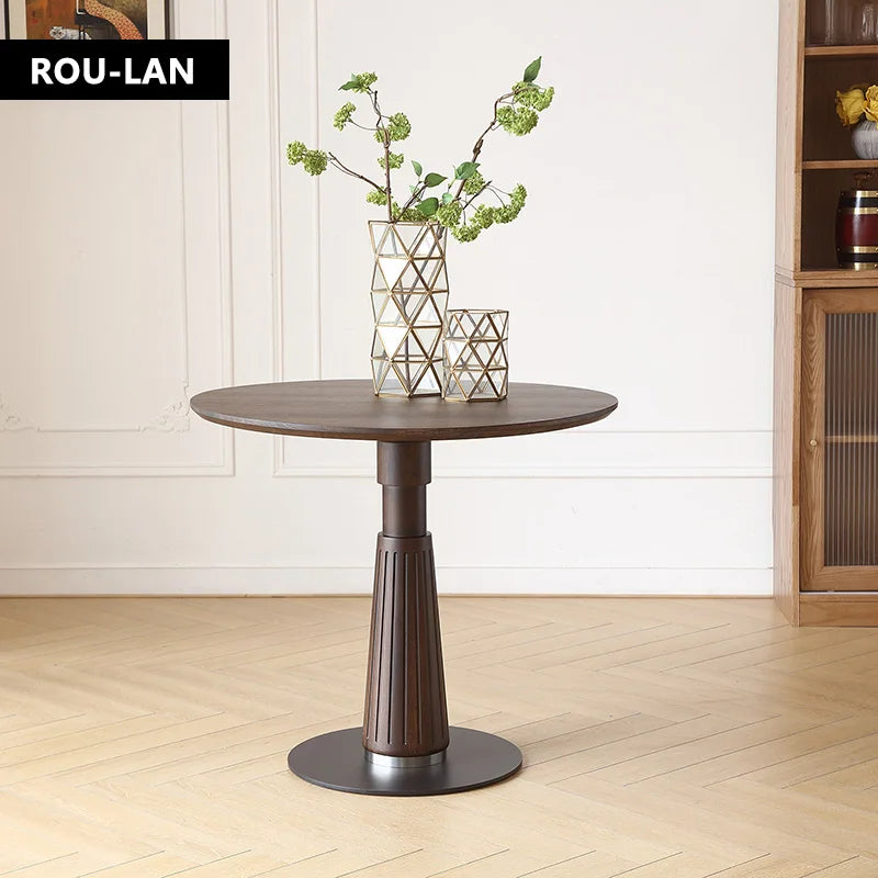 Round Mid-Century Modern Dining Table Best Choice Products 31.5inSpace-Saving Dinette Leisure Table for 2 to 4 Person