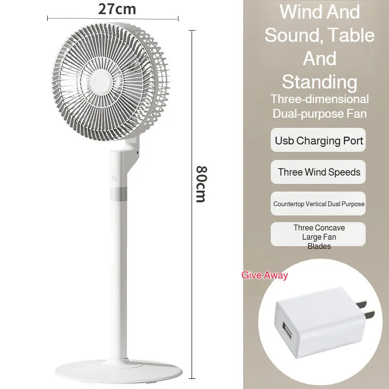 Household Air Circulation Fan Desktop Silent Electric Fan High Wind Floor Portable Fan Powerful Energy-saving Rental House Fan