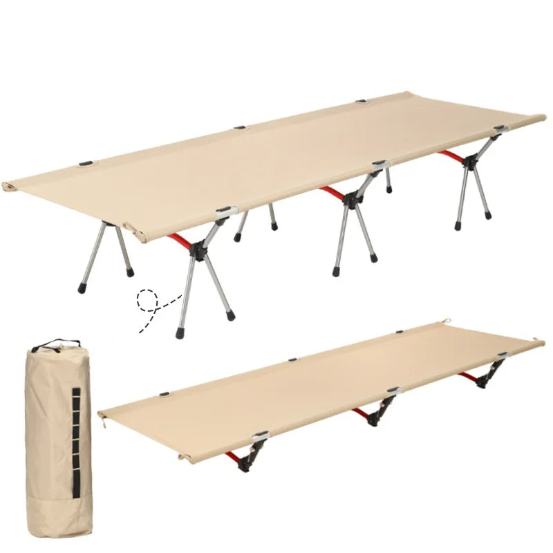 Camping Folding Cot High Legs One Person Outdoor Office Nap Sleeping Bed