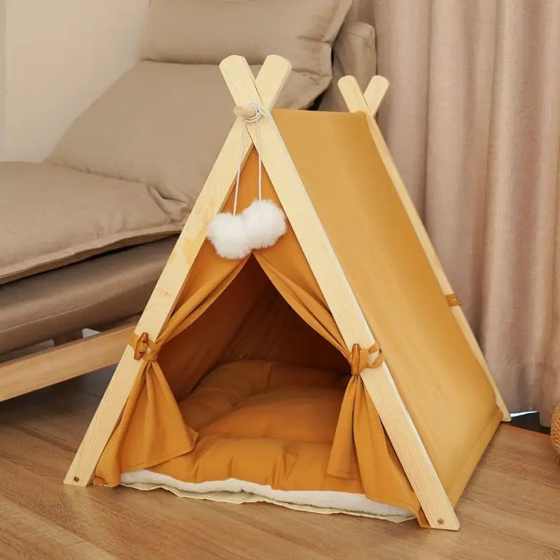 Pet Tent House Cat Bed Portable Dog Cat Universal Teepee Foldable Puppy Kitten Indoor Outdoor Kennels For Pet Tent Animals Bed