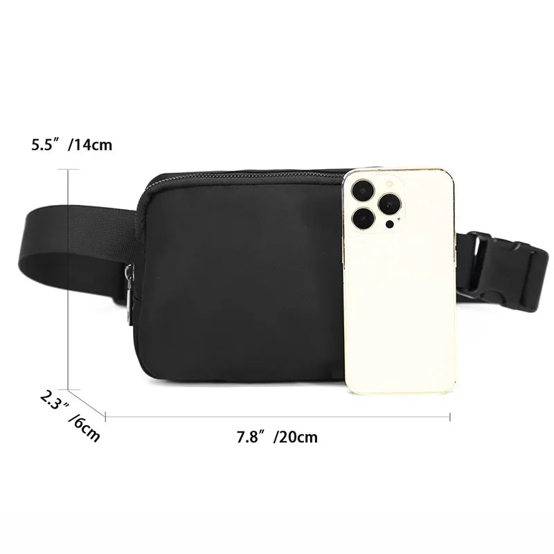 Men Chest Bag Small Fashion Male Shoulder Crossbody Bags Sling Phone Bag for Man 2025 Nylon Sports Student Body Rig Black Travel