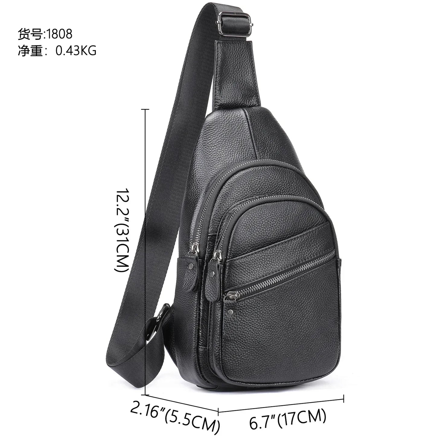 Men bag handbag 100% Cowhide Leather Shoulder Bags Fashion Messenger Bag Crossbody Bags chest bag for men black luxury bag