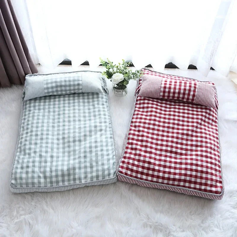 Cozy Sleeping Pet Cat Bed Cushion Soft Lounger Pet Bed House for Dogs Cats Sofa Warm Puppy Kennel Mat Dog Mattress Pet Supplies