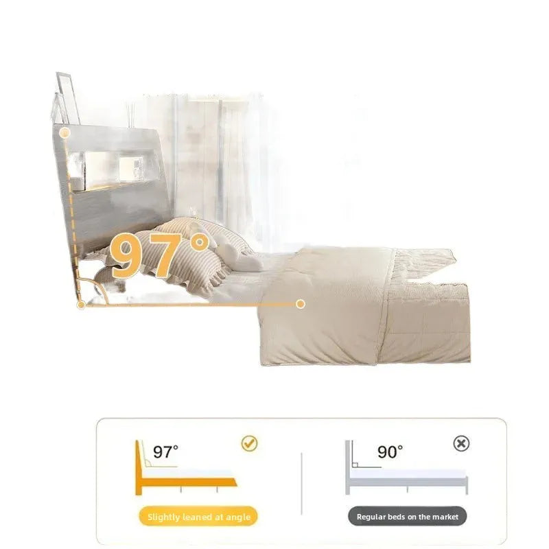 Solid Wood Bed, Single Bed, Simple Bed, Multiple Sizes To Choose From, Suitable for Bedrooms and Rental Houses