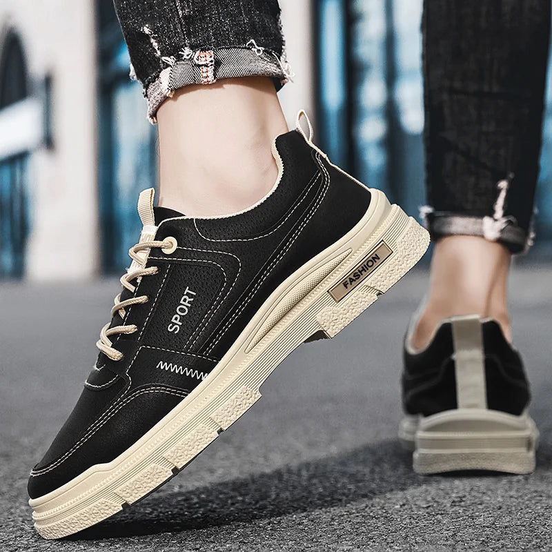 Men's shoes four season new soft-sole non-slip casual shoes outdoor walking shoes fashion student sports shoes male tooling shoe