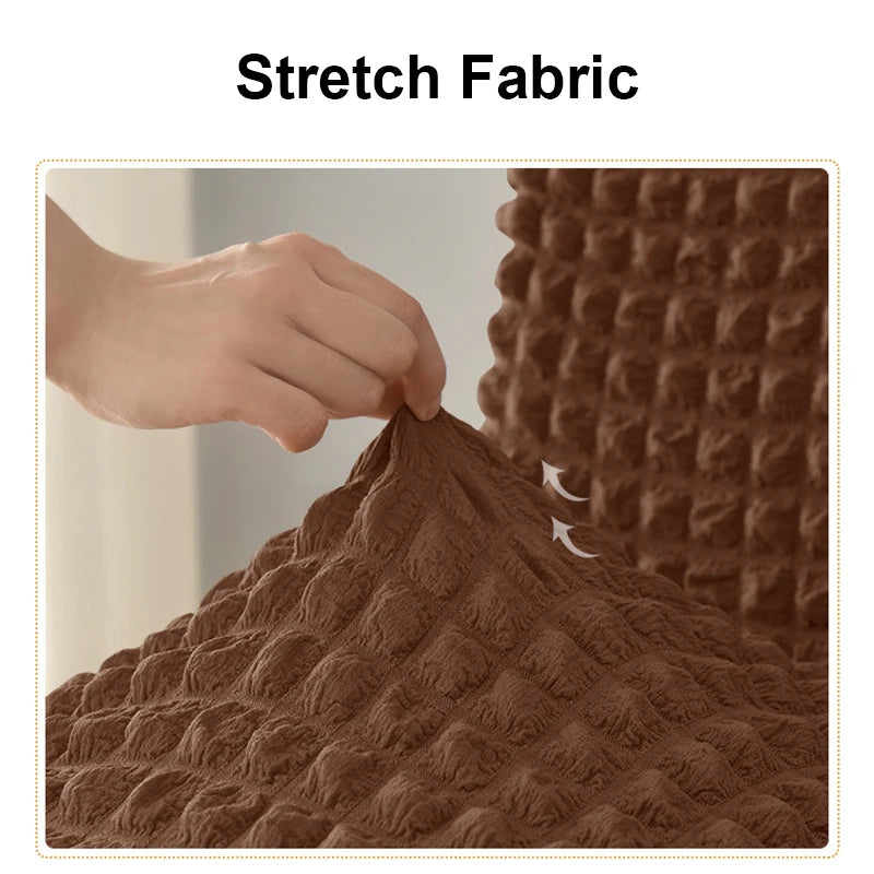 High Quality Seersucker Chair Cover For Dining Room Banquet Chair Slipcover Stretch Chair Skirt Elastic Wedding Chair Decoration