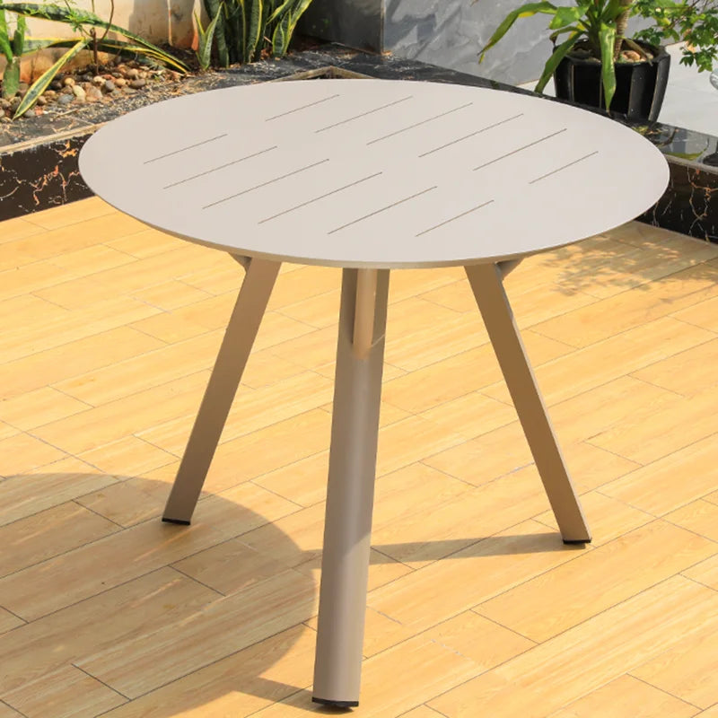 Aluminum Dining Table Outdoor Garden Living Furniture Aluminum Alloy Table Top for Patio Kitchen Small Apartment