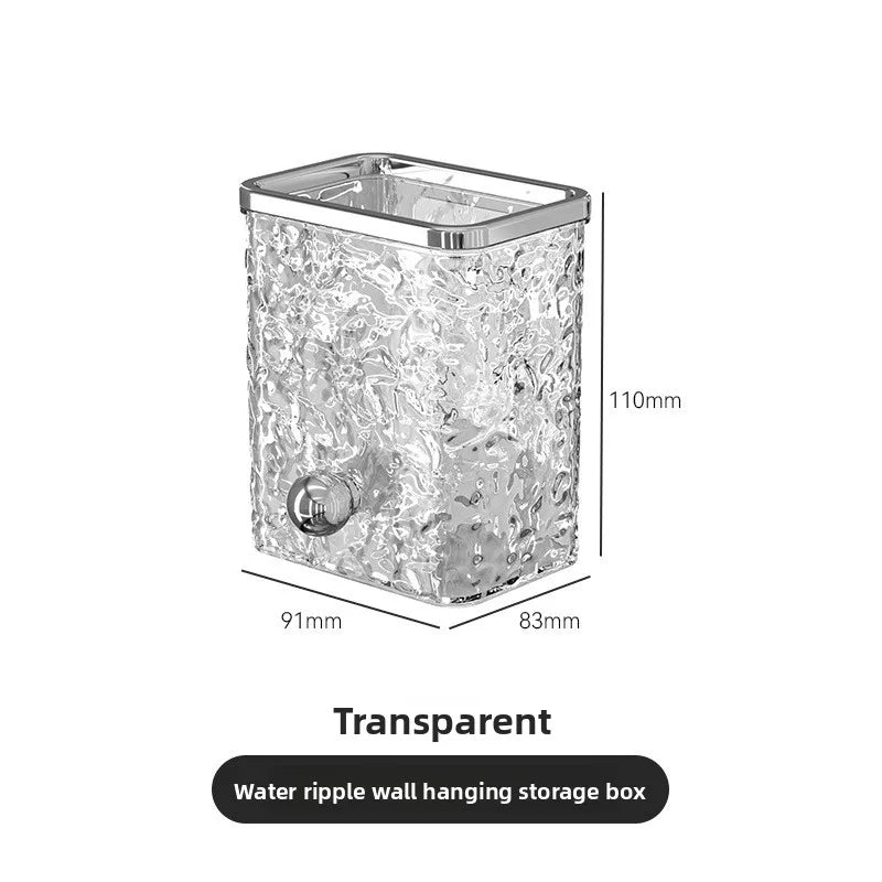 Bathroom Storage Rack Light Luxury Water Ripple Wall-Mounted Remote Control Toiletries Organizer Modern Bathroom supplies