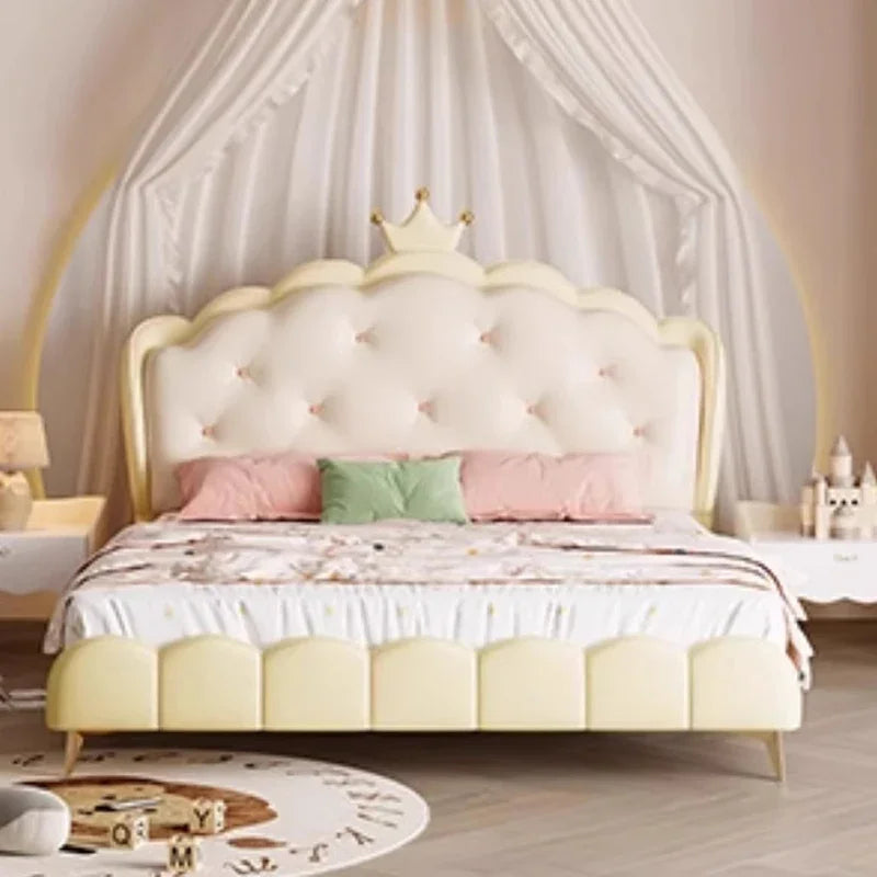 Modern Double Bed Luxury Design Castle Sleeping Cute Bed Nordic European Simple Space Saving Loft Sun Wood Cama Salon Furniture