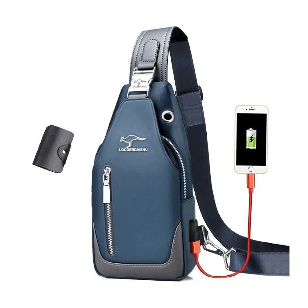 Men's Chest Bag New Fashion Korean Style Casual Sports Water Proof Oxford Chest Crossbody Bags for Men Shoulder Messenger Bag