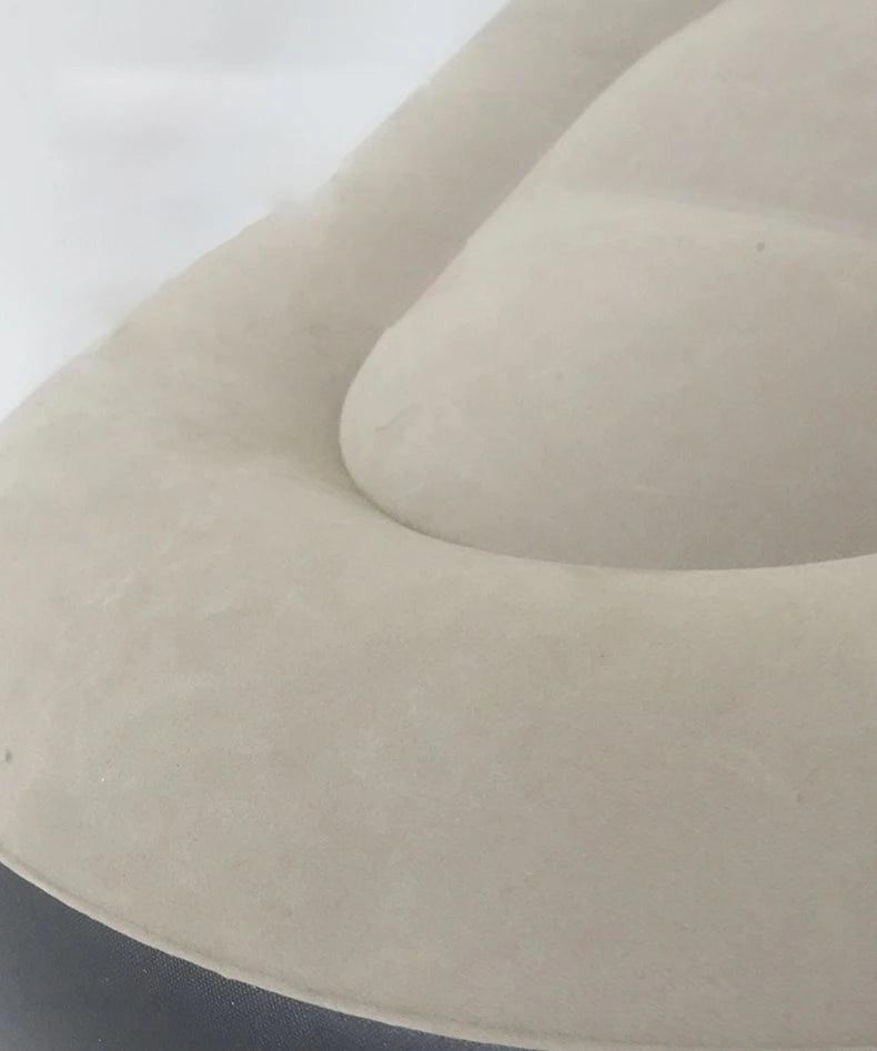 Flocking Inflatable Lazy Sofa + Stool