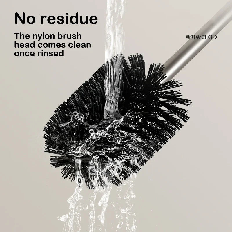 Bathroom Toilet Brush Holder Rack Hanger Space Aluminum Toilet Cleaningtool Storage Anti-Drain Design Household Cleaning Set
