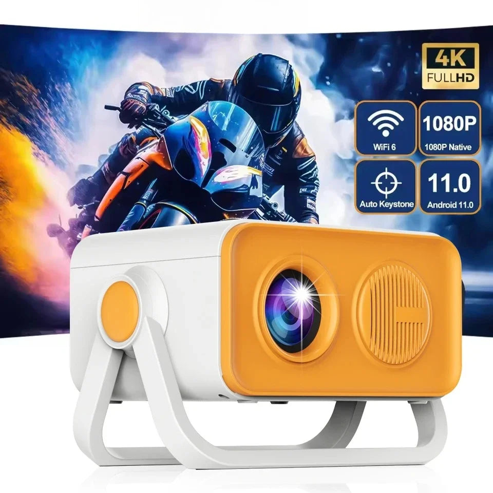 650ANSI HT23 PRO 4K Native Portable Projector 1080P Auto Focus Keystone Correction Android 13 BT5.2 WIFI 6 Home Cinema