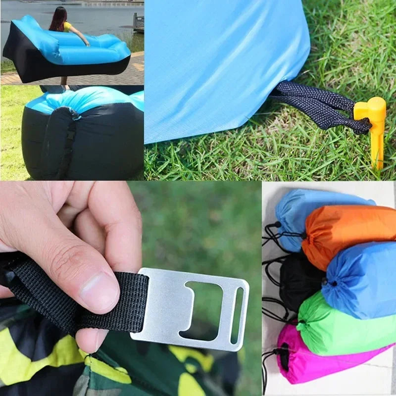 Outdoor Inflatable Sofa, Portable Cushion, Lazy Nap Bed, Beach Air Bed, Practical Tools, Music Festival, Picnic, Camping