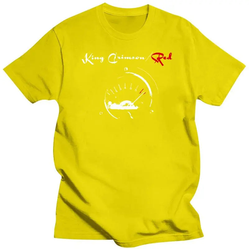Mens Clothing King Crimson Men Red Speedometer T Shirt Black