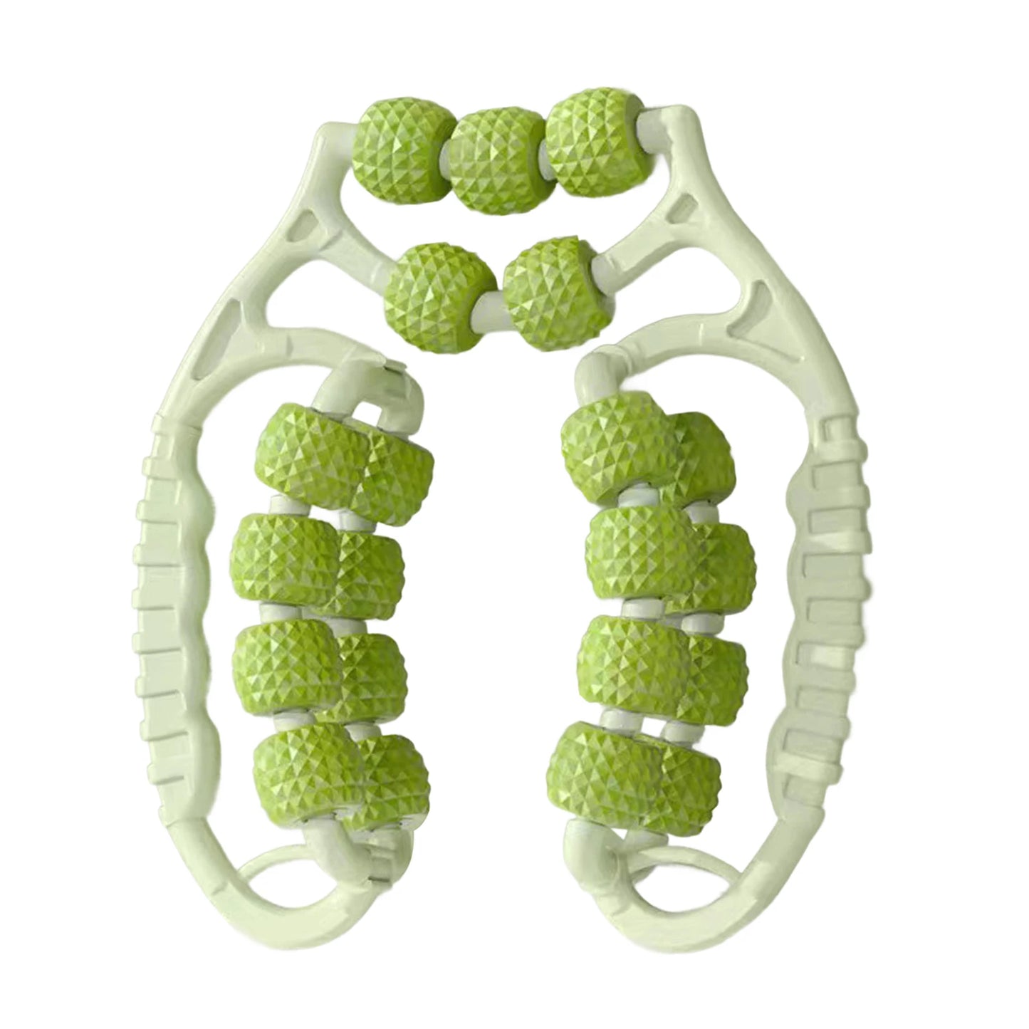 Yoga Auxiliary Sports Fitness Equipment Roller Massager Muscle Relaxation Stretch Massage Nine Wheel Ring Massage Clip