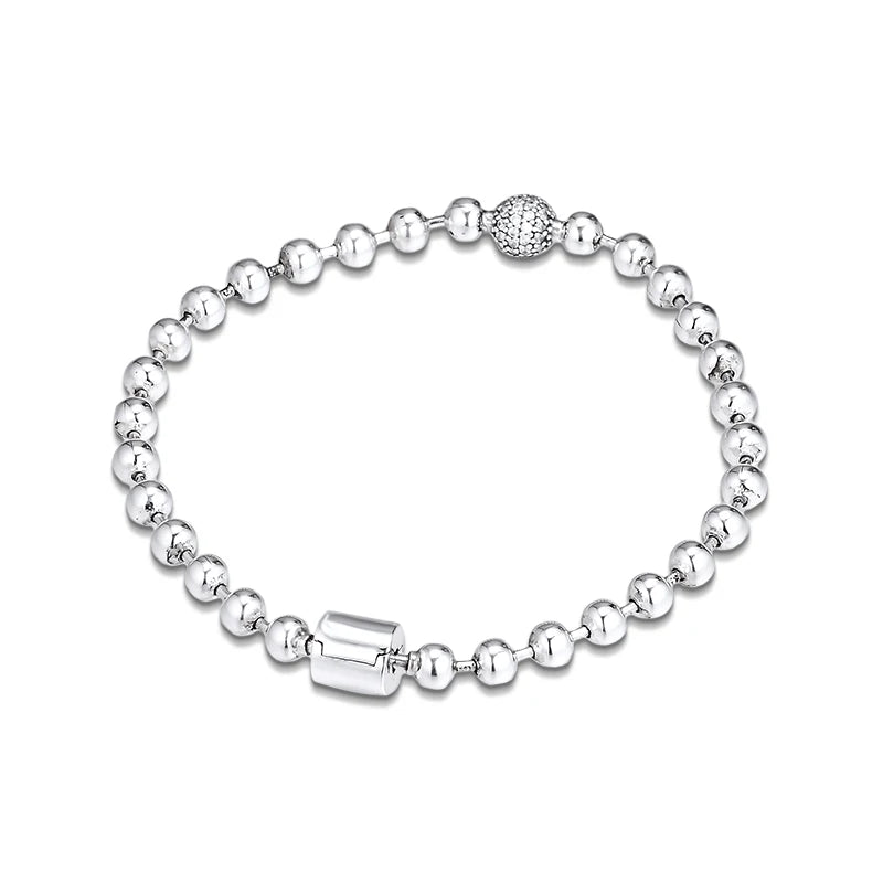Beads & Pave Bracelets For Woman DIY Jewelry Making Sterling Silver Jewelry Beaded Chain Fashion Female Bracelets