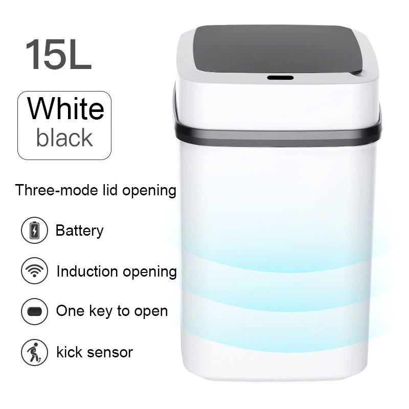 kitchen trash bin 15L bathroom touch trash can in the toilet smart garbage bucket waste bins dustbin smart trash can kitchen