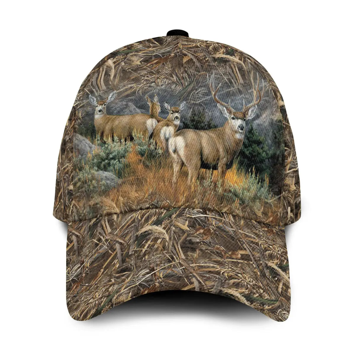 Baseball Cap Deer Hunting Wildlife Animals Printed Snapback Hat Men Women Adult Breathable Summer Headwear Outdoor Sun Visor
