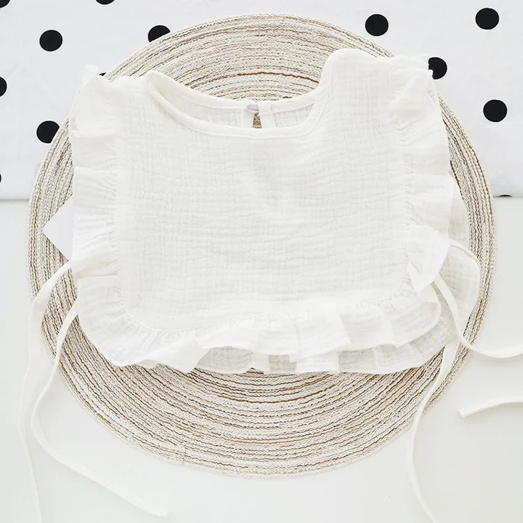 Brand New Baby Girls 100% Cotton Lace Bibs Baby Burp Cloths 0-3Year