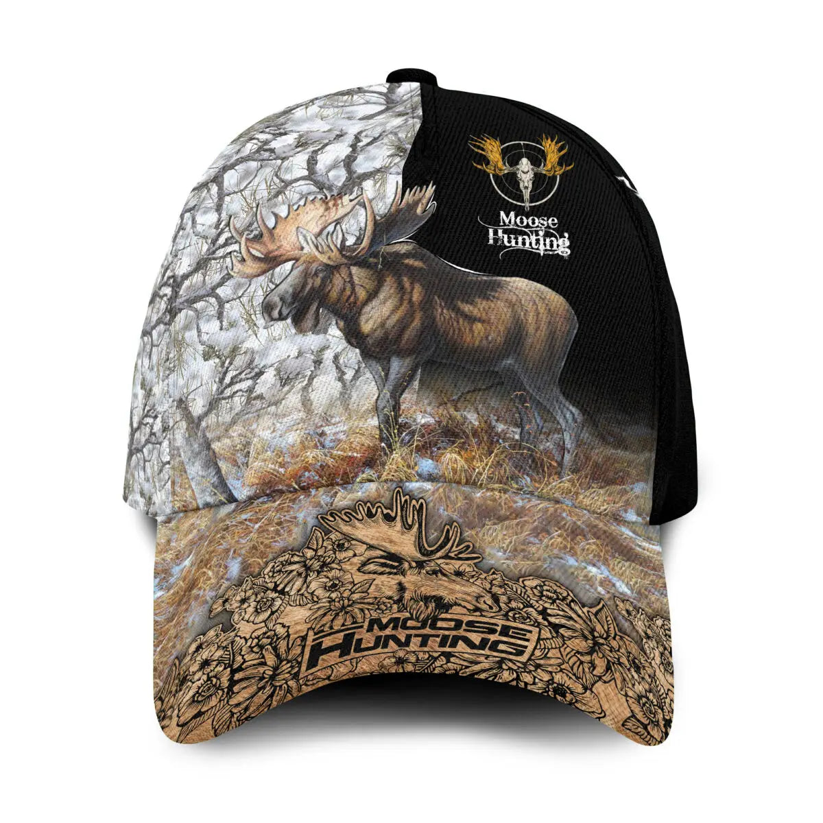 Baseball Cap Deer Hunting Wildlife Animals Printed Snapback Hat Men Women Adult Breathable Summer Headwear Outdoor Sun Visor