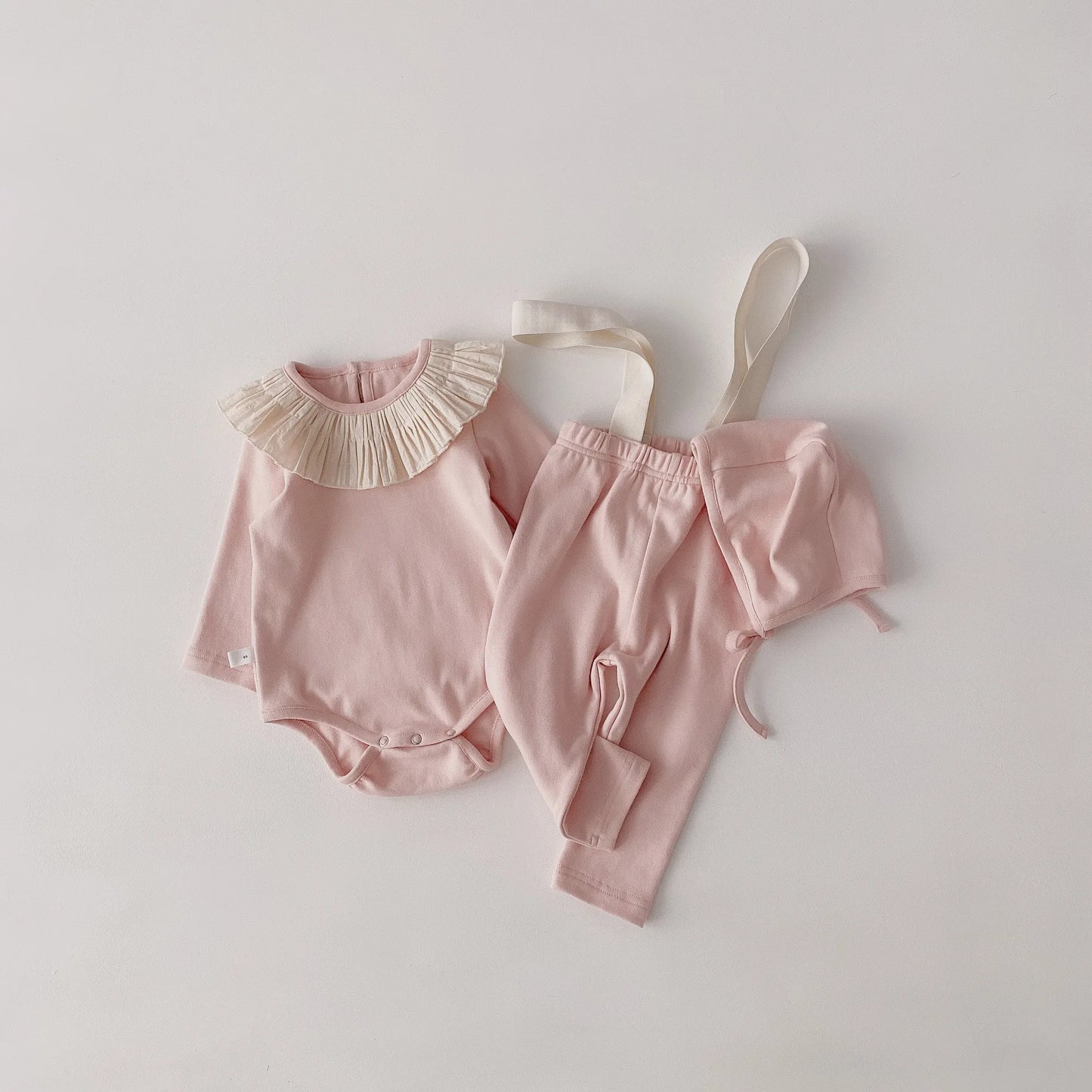 2025 New Baby Girl Clothes Set Bodysuit + Pants + Hat 3pcs Cotton Toddler Outfits Kids Overalls Set Children Boys Clothing Set