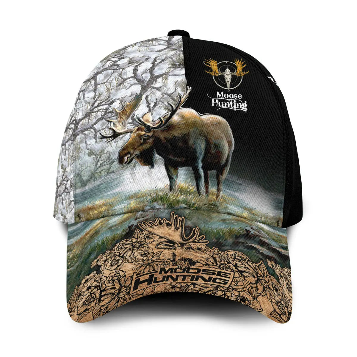 Baseball Cap Deer Hunting Wildlife Animals Printed Snapback Hat Men Women Adult Breathable Summer Headwear Outdoor Sun Visor