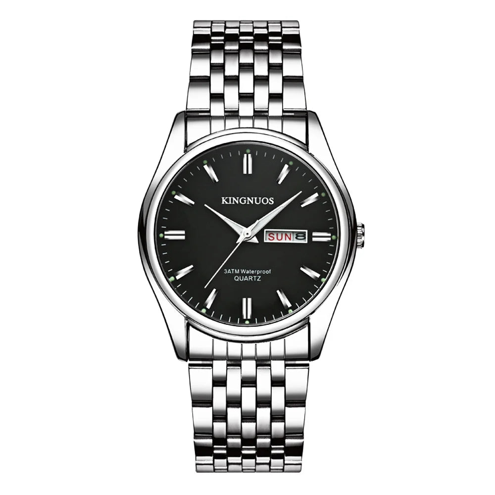 New Top Selling Fashion Luxury Wristwatch for Men Hour Date Week Display Reloj Male Clock Steel Waterproof Quartz Men's Watches