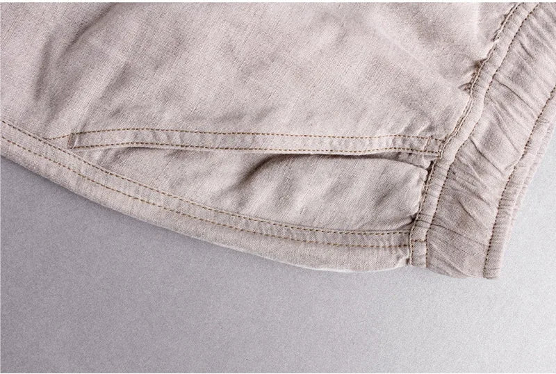 Men's Linen Pants Long Cotton Casual Pants Men Solid Trousers For Men Cargo Pant Homens Pantalons Pour Mannen Broek