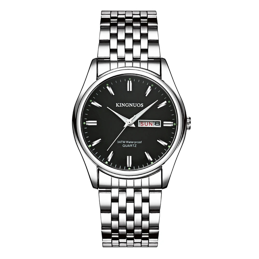 New Top Selling Fashion Luxury Wristwatch for Men Hour Date Week Display Reloj Male Clock Steel Waterproof Quartz Men's Watches