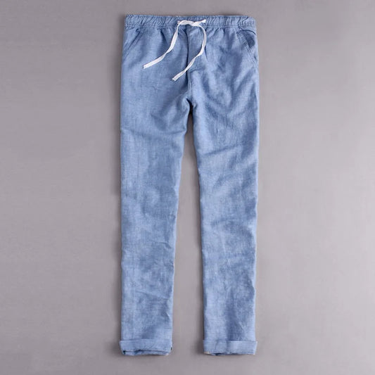 Men's Linen Pants Long Cotton Casual Pants Men Solid Trousers For Men Cargo Pant Homens Pantalons Pour Mannen Broek