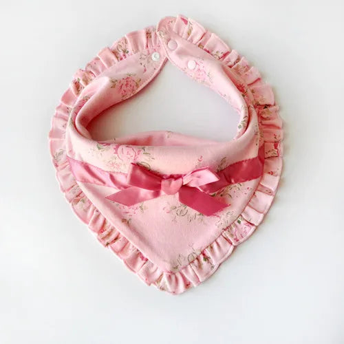 Cute Cotton Burp Cloth Triangle Round Lace Bow Princess Super Soft Baby Feeding Drool Bibs