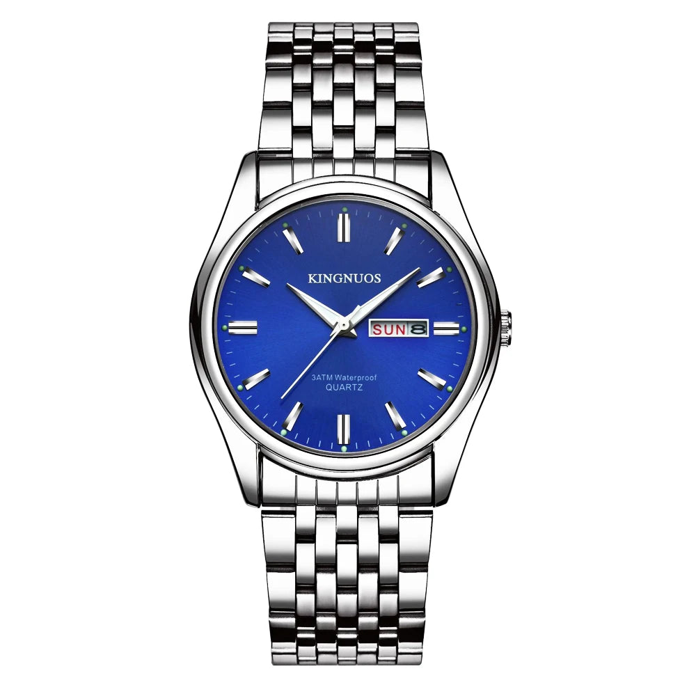 New Top Selling Fashion Luxury Wristwatch for Men Hour Date Week Display Reloj Male Clock Steel Waterproof Quartz Men's Watches
