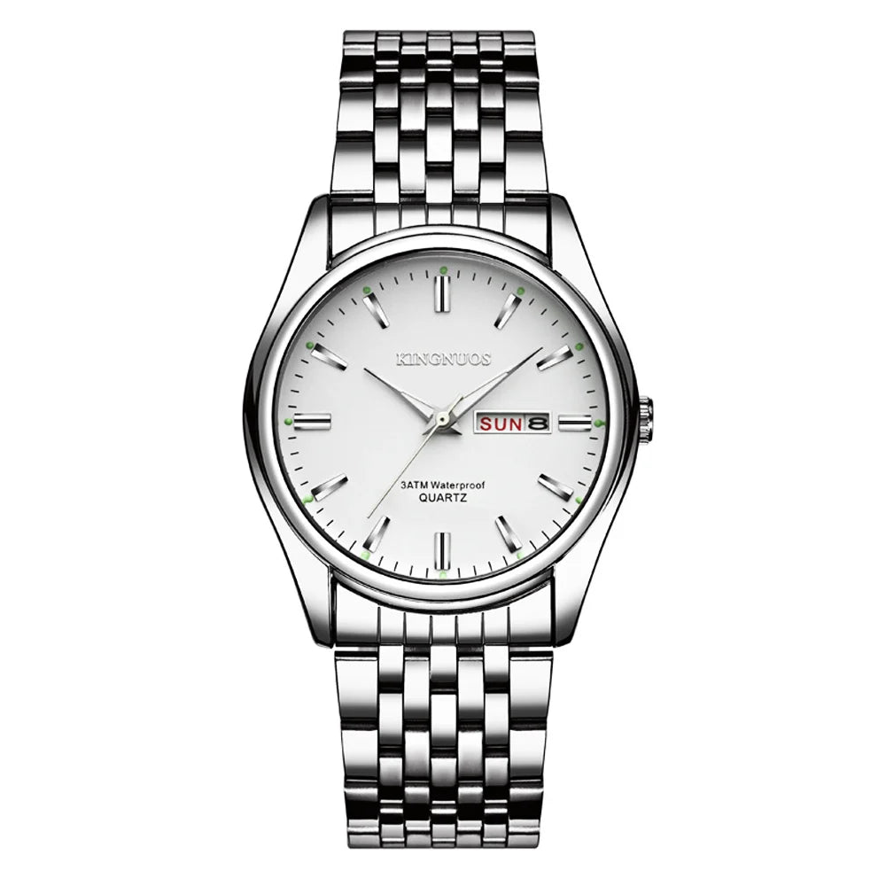 New Top Selling Fashion Luxury Wristwatch for Men Hour Date Week Display Reloj Male Clock Steel Waterproof Quartz Men's Watches