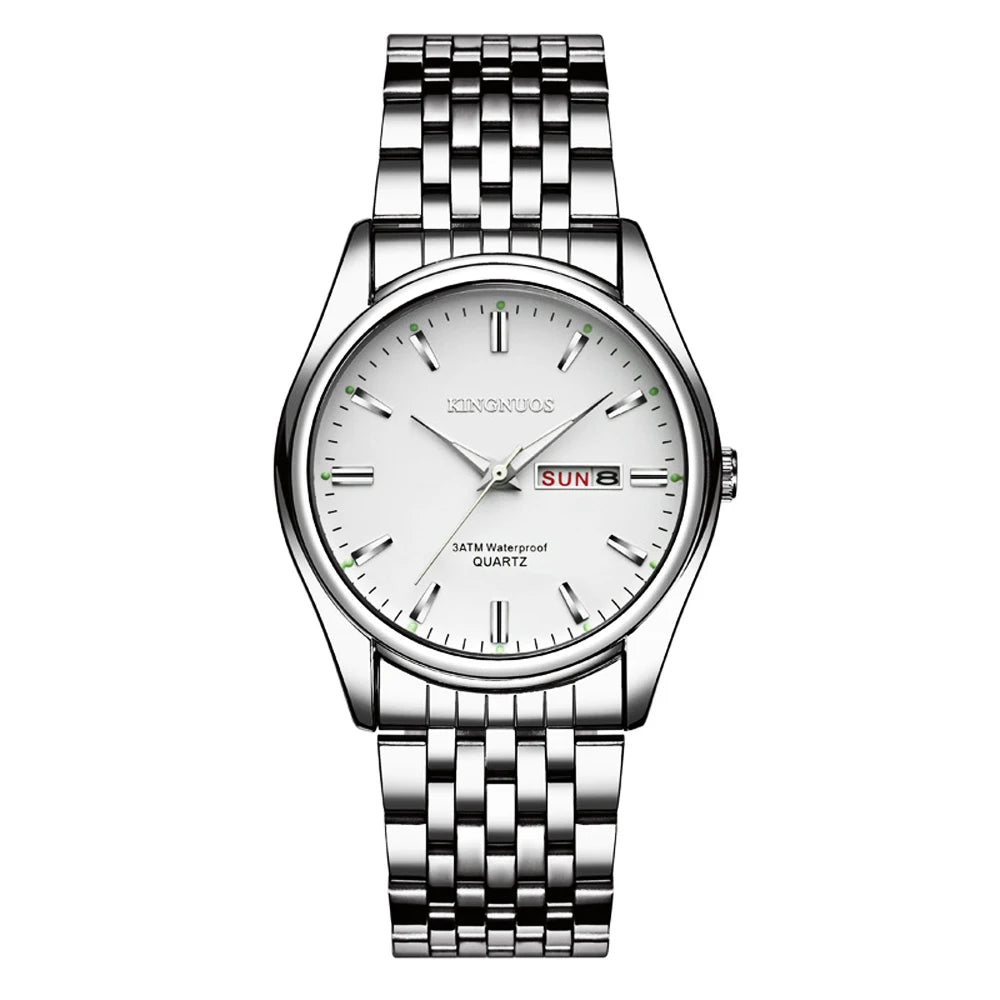 New Top Selling Fashion Luxury Wristwatch for Men Hour Date Week Display Reloj Male Clock Steel Waterproof Quartz Men's Watches