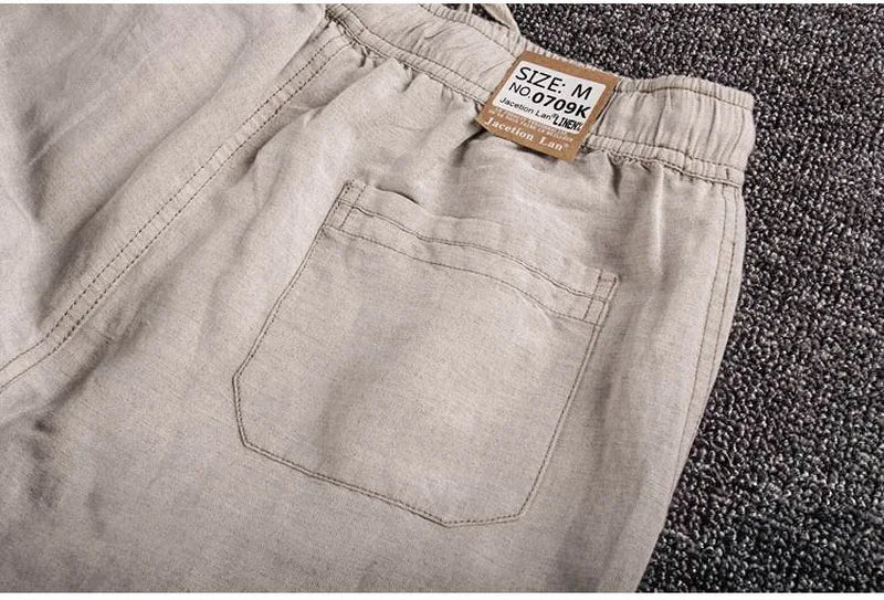 Men's Linen Pants Long Cotton Casual Pants Men Solid Trousers For Men Cargo Pant Homens Pantalons Pour Mannen Broek