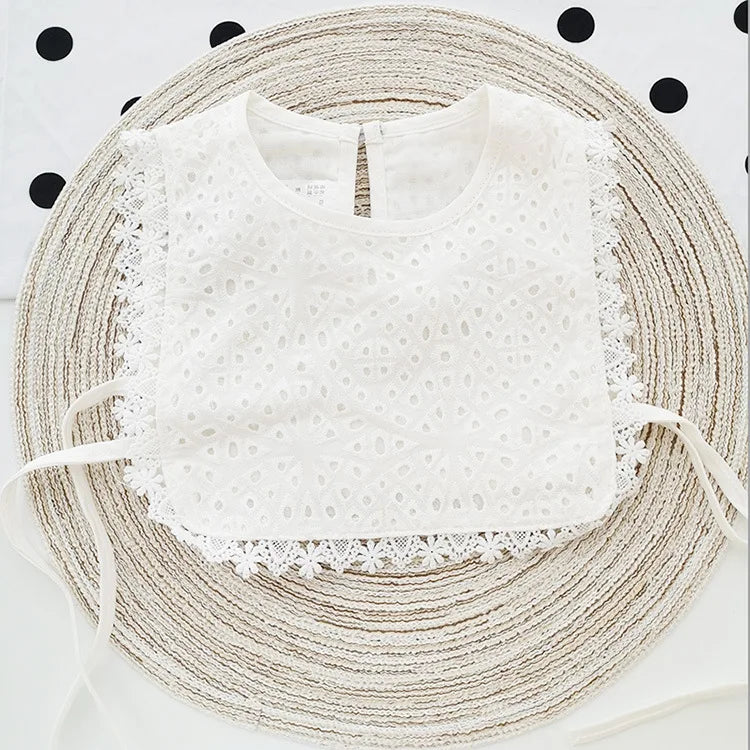Brand New Baby Girls 100% Cotton Lace Bibs Baby Burp Cloths 0-3Year