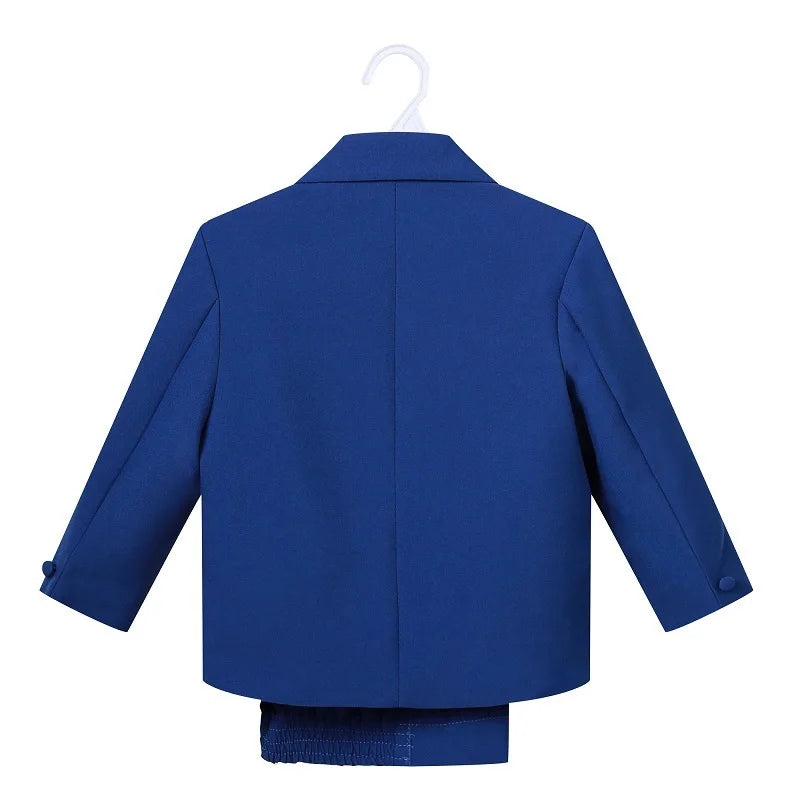 Baby Boy Formal Clothes Set Jacket+Shirt+Vest+Bowtie+Pant 5PCS Infant Toddler Child Clothes Suit Blazer Jacket Baby Clothes 0-2Y
