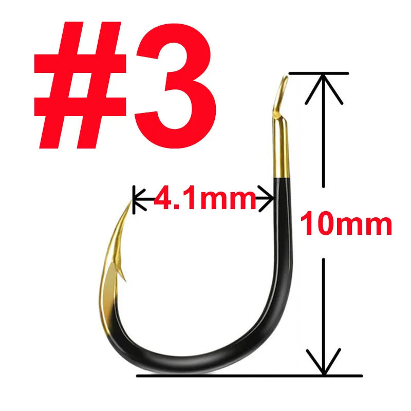 20 pcs Fishing Hook Single Fishhook Fishing Accessories Supplies Lures Carp Fishing Tackle Barbed Colored Tungsten Alloy
