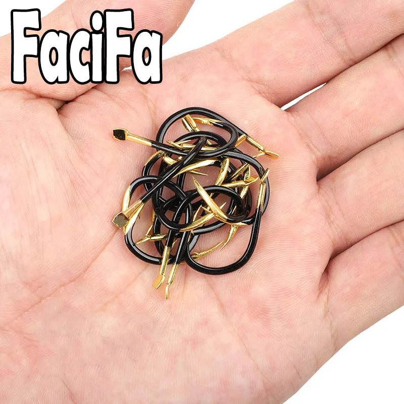 20 pcs Fishing Hook Single Fishhook Fishing Accessories Supplies Lures Carp Fishing Tackle Barbed Colored Tungsten Alloy