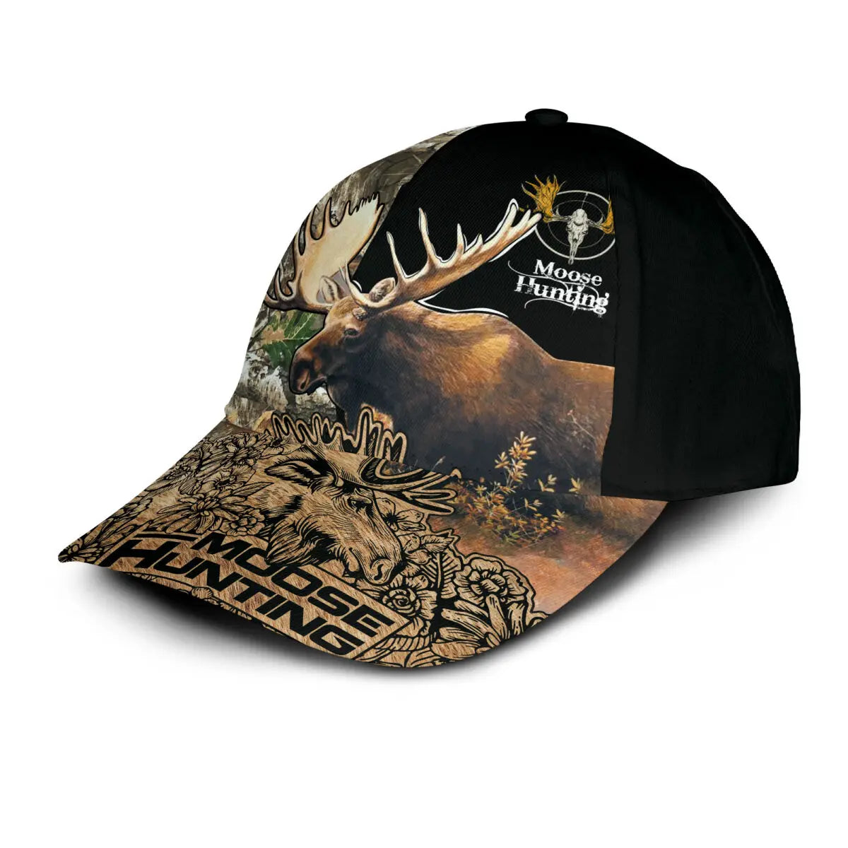 Baseball Cap Deer Hunting Wildlife Animals Printed Snapback Hat Men Women Adult Breathable Summer Headwear Outdoor Sun Visor