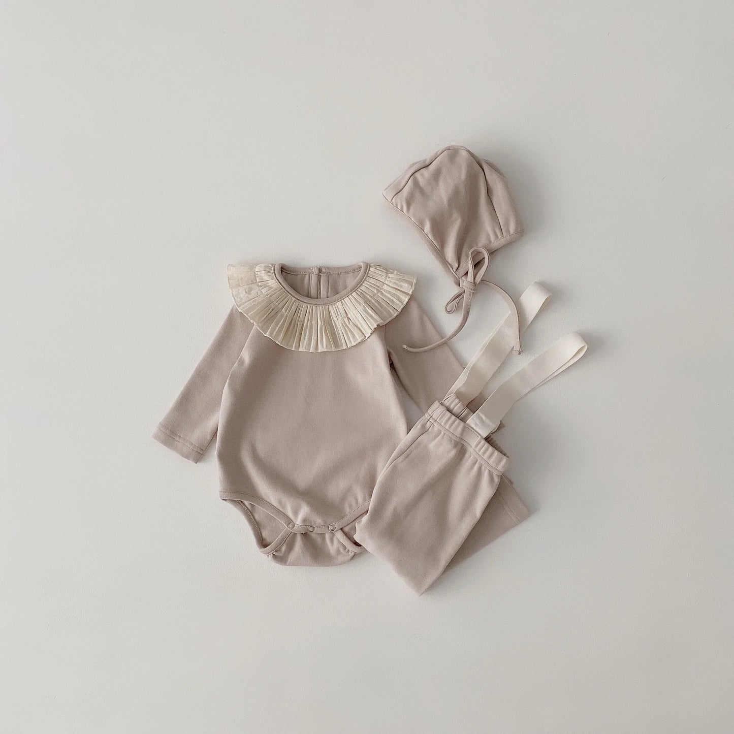 2025 New Baby Girl Clothes Set Bodysuit + Pants + Hat 3pcs Cotton Toddler Outfits Kids Overalls Set Children Boys Clothing Set