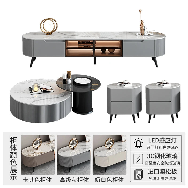 Living Room Coffee Table Modern Designer Storage Luxury Side Table Unique Minimalist Service Mesa Auxiliar Home Furniture