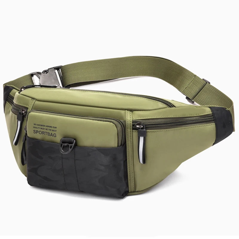 Men's Outdoor Multi-Pocket Waist Bag Tactical Climbing Hiking Chest Bag Outdoor Sports Hunting Camping Cycling RIde Shoulder Bag